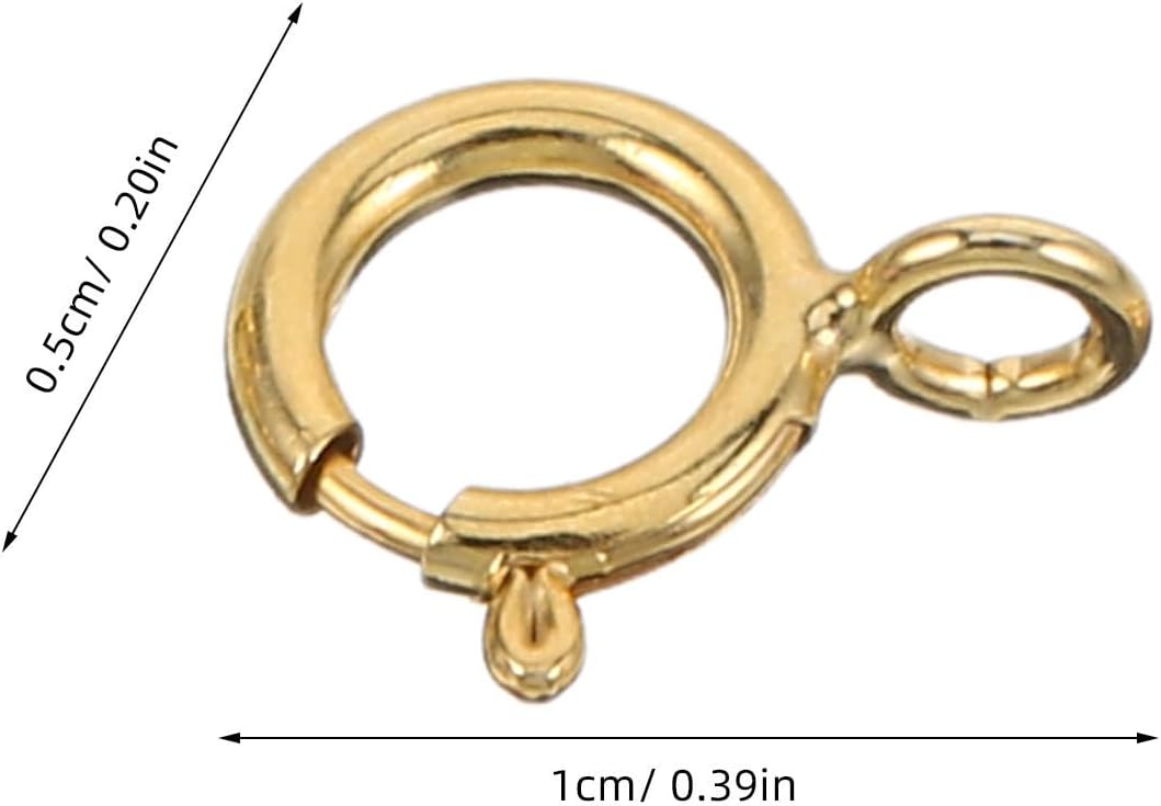 6pcs Jewelry Clasp Replacement Silver Spring Ring for Bracelets