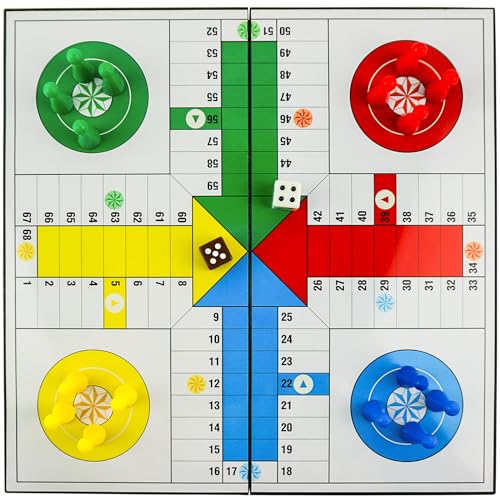 Juego de mesa Ludo plegable magnético clásico miniatura 6