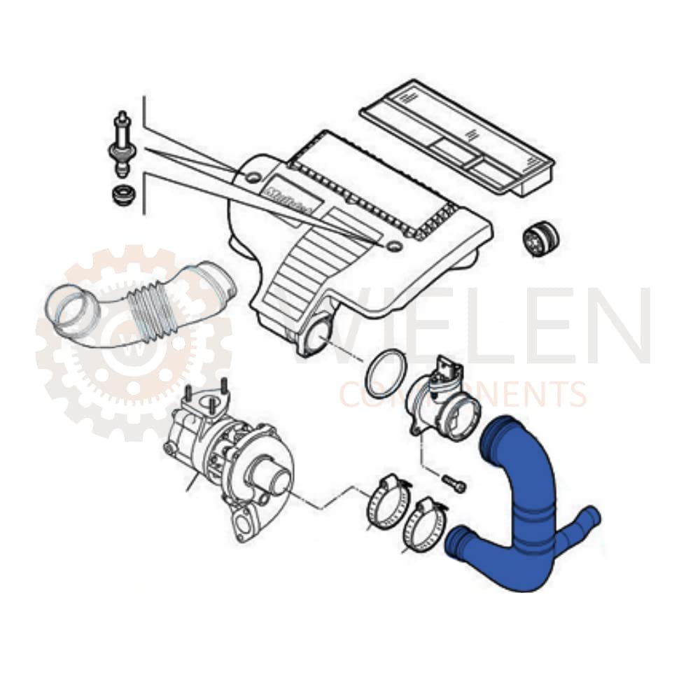 COMPATIBILE con MANICOTTO ASPIRAZIONE TUBO ARIA FIAT DOBLO IDEA PANDA PUNTO LANCIA MUSA 1.3 51793174 Nero