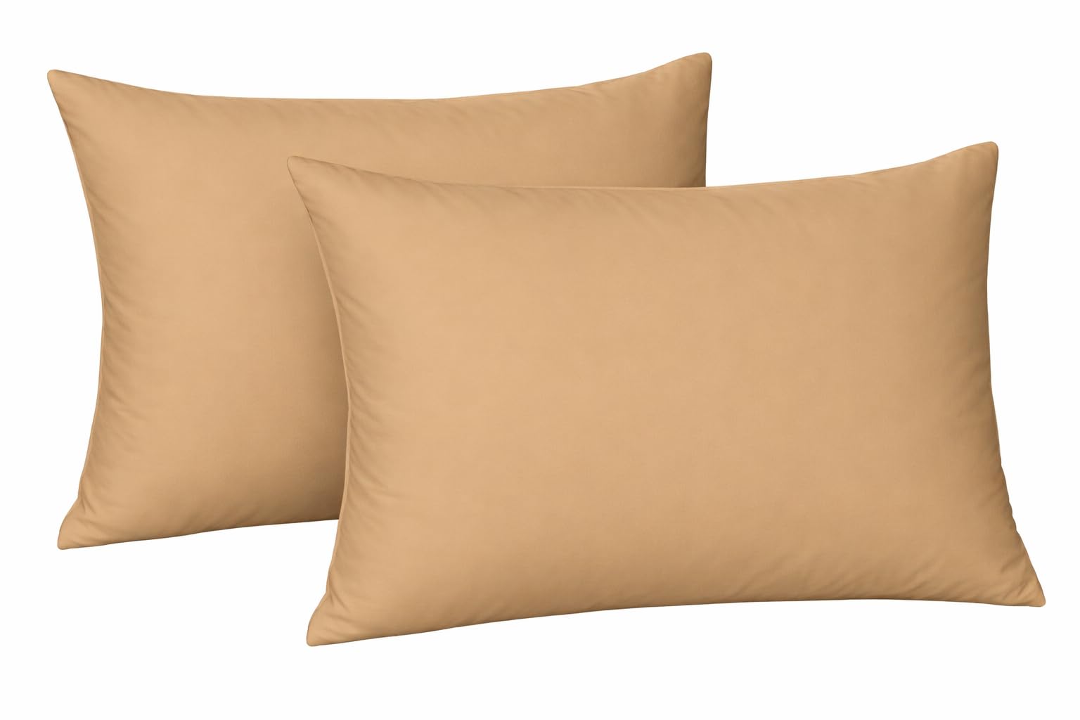 Plain dyed polycotton Housewife pair of pillowcases, Available in 20 (Biscut)