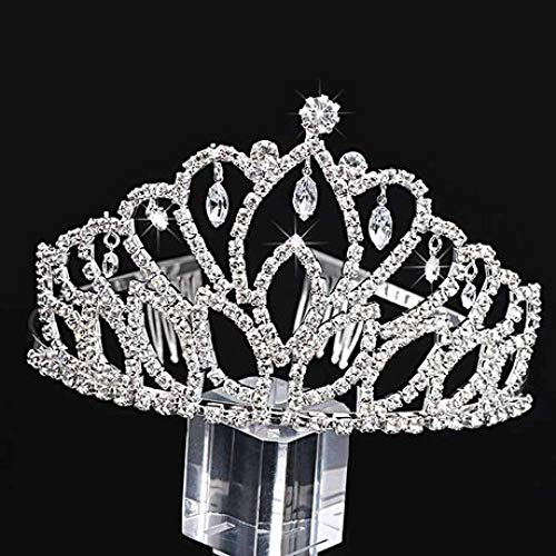 CPHGG Diademe für Damen Hairwear Braut Tiara Hochzeit Abendessen koreanische Kinder Strass Stirnband Kleid Performance Zubehör 11 * 7