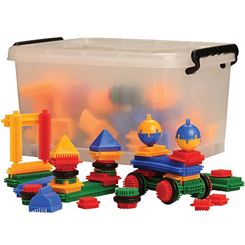 Constructive Playthings 168 pc. Set of Bristle Blocks with Sizes from 1 1/4 to 5 1/4 in Storage Tub for Children Ages 2 Years and Up Constructive Playthings 168 pc. Set of Bristle Blocks with Sizes from 1 1/4" to 5 1/4" in Storage Tub for Children Ages 2 Years and Up