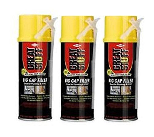 Great Stuff Big Gap Filler Expanding Straw Foam 12-Ounce- 157906 -Pack of 3 cans