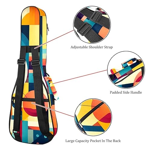 Waterproof Oxford Cloth Ukulele Bag Fairy with Bird and Flower Durable & Stylish Ukulele Case with Storage Geometric Cute Pattern - Les Beatles, Paul McCartney, John Lennon, RIngo Starr, George Harrison Waterproof Oxford Cloth Ukulele Bag Fairy with Bird and Flower Durable & Stylish Ukulele Case with Storage Geometric Cute Pattern – Image 4