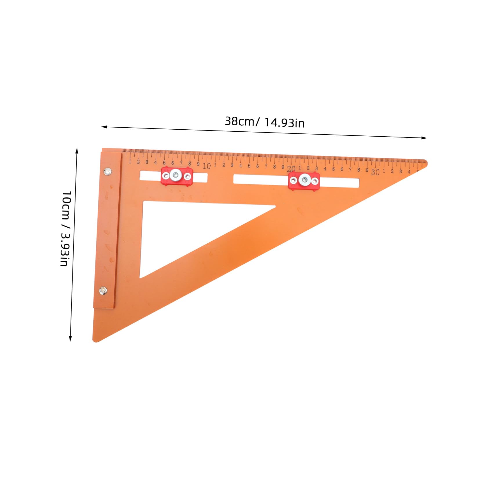 Regla Triangular de Posicionamiento de Madera de Baquelita, Herramienta de Medición Precisa para Carpintería, Escuadra de Ángulo Recto 220x380 Mm, para Trabajo en Taller,