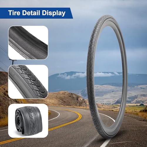700x45C (47-622) Bike Tire 700C Bicycle tire Suitable for 700 x 45C City/Road Folding Replacement Bike Tire (Single)