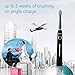 SEAGO Sonic Rechargeable Electric Toothbrush for Kids and Adults,5 Modes with Smart Timer,USB Powered Travel Rechargeable Waterproof Sonic Toothbrush with 8 Soft Brush Heads SG958 (Black)