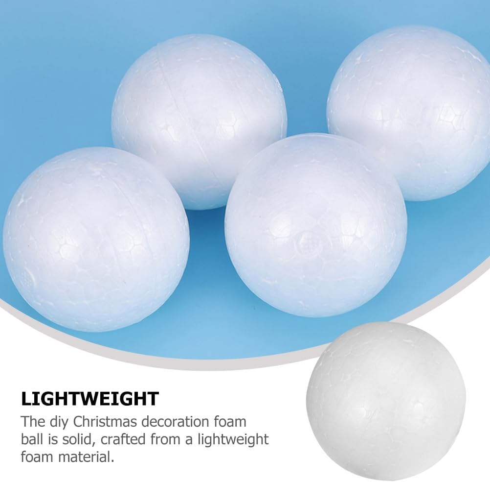 EXCEART White Solid Foam Ball 12 Inch Lightweight Crafting Material for Christmas Decorations DIY Custom Ornaments Painting Sphere