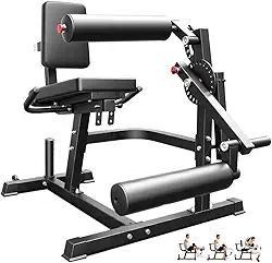 Preto, Mesa Flexora, Cadeira Extensora, Equipado com um Seletor Circular de 24 Bits, Inclui Componentes para Armazenar Anilhas de Barra, Multifuncional e Ajustável, 110*97*100 cm