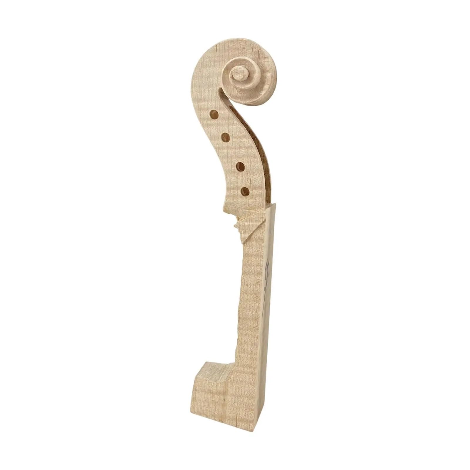 Testa Del Manico In Legno For Violino Fai Da Te | Manico e testa di violino in legno non finito, pratica parte di riparazione realizzata a mano