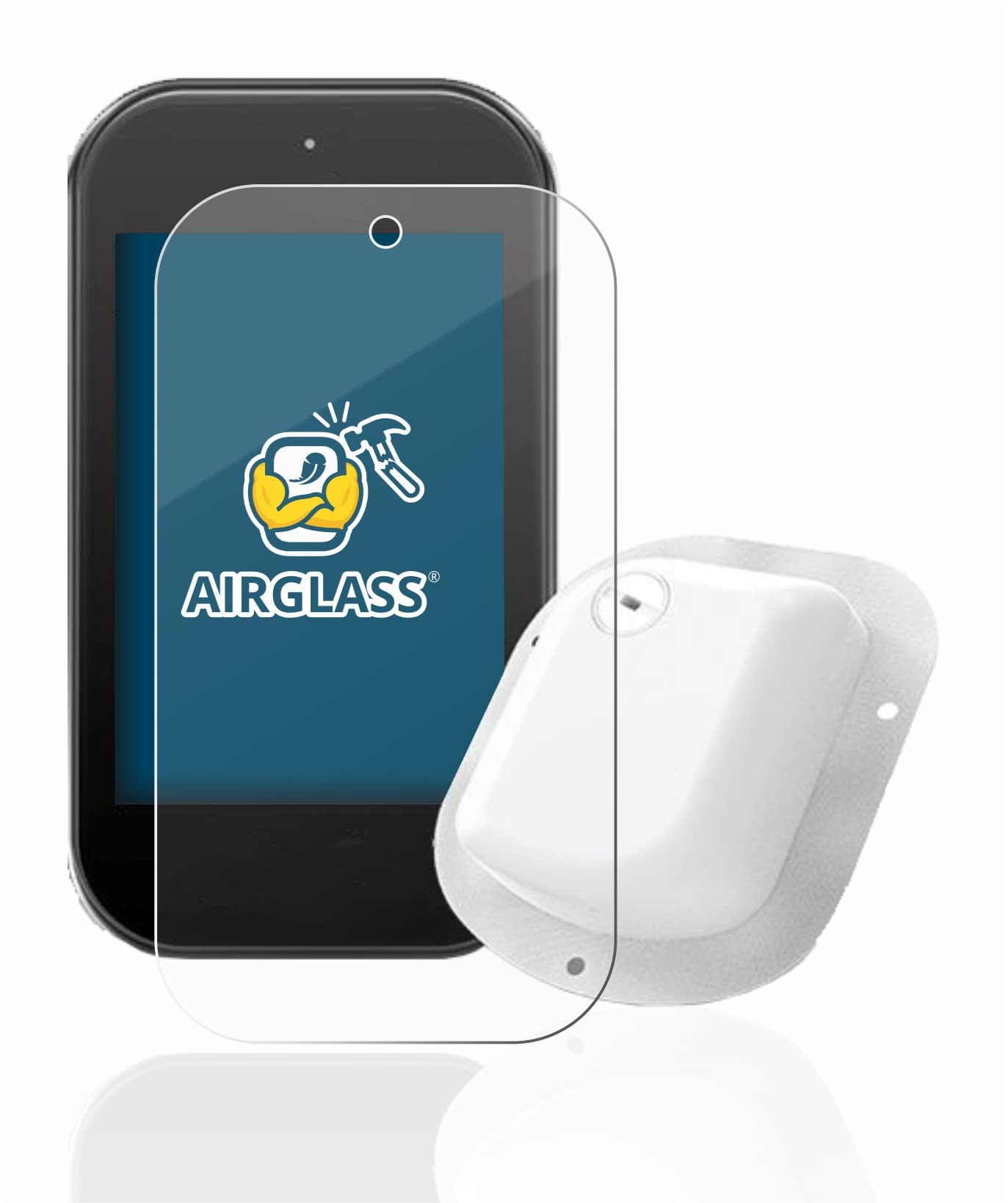 Glass Screen Protector Film Compatible with glucomen Day Pump (Reader) - Glass-Foil 9H Protection [Scratch Resistant, High Clarity]