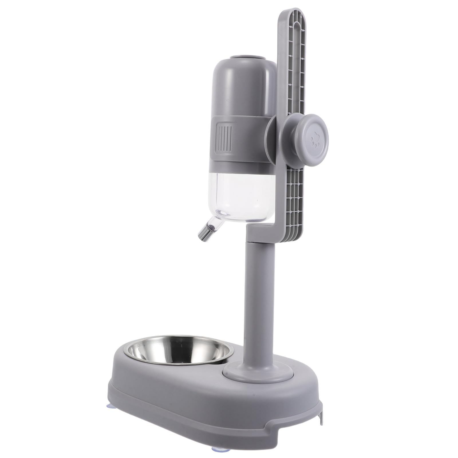 Healvian Distributeur d'eau pour Chien et Chat, Gamelle Double pour Chat, 750ml, Double Couche, Plastique et Acier Inoxydable, à Suspendre la Cage, Gain de Place, Facile à Nettoyer