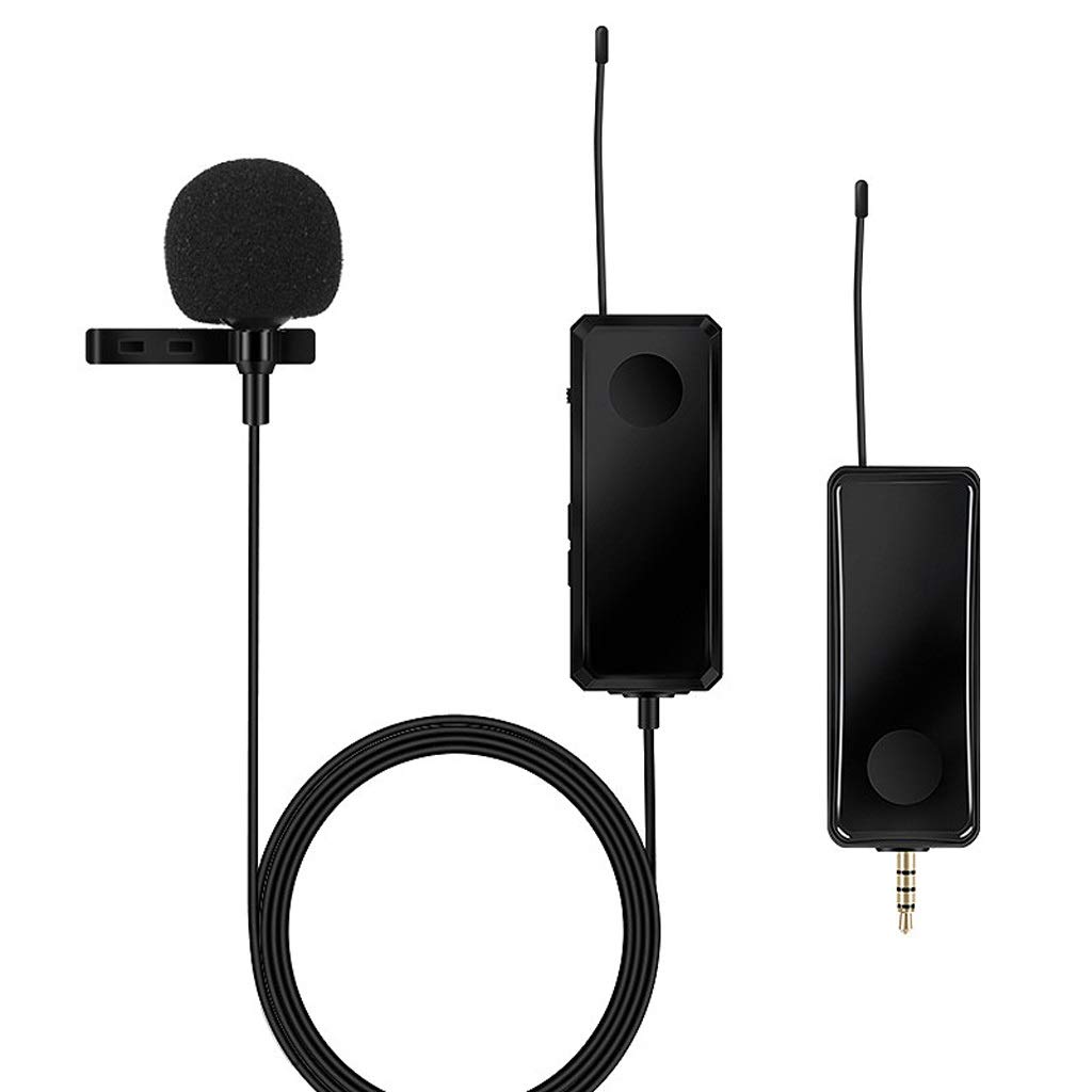 Microfono Wireless lavalier Uno per Uno per Video intervista con Fotocamera Reflex per Registrazione dal Vivo del Telefono Cellulare
