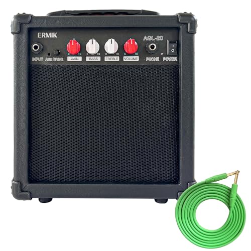 Ermik 20W Portable Electric Guitar Amplifier Black