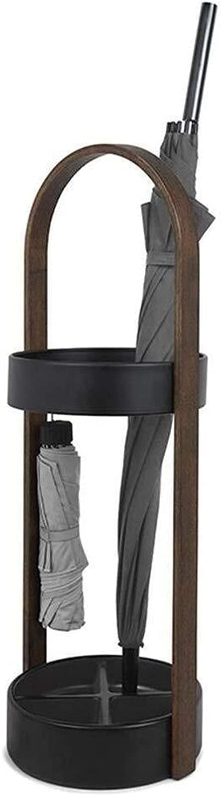Porte-parapluie bois noir NMDCDH pour éviter les sols mouillés dans l'entrée 22x68,6cm