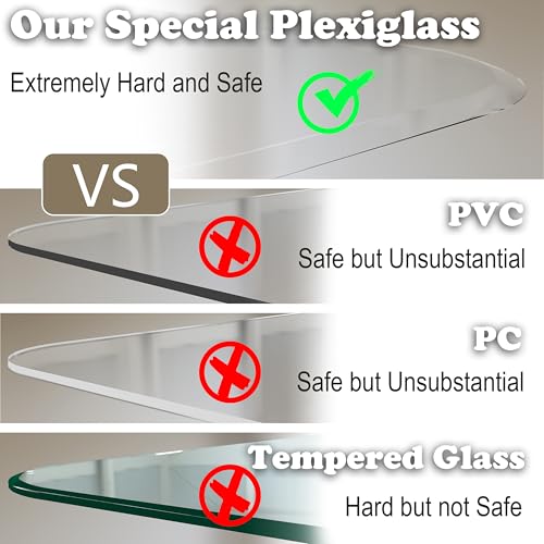 Image of MESAILUP Beveled Edge Office Chair Mat for Carpet or Hardwood Floor 42 inch x 42 inch Clear Chair Mats for a Smooth Glide and Easy Roll On /Off, Heavy Duty and Non-Slip Pad Floor Ultimate Desk Chair Mat