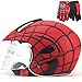 ZJRA Casco de Moto para niños y niñas,Casco Motocicleta Niños, Los Niños Casco De La Bici, Niño Casco Moto, Bicicletas, Motos, 48 ​​~ 52Cm, Red Telaraña Telaraña, Regalo con Los Guantes, Boy,Matte