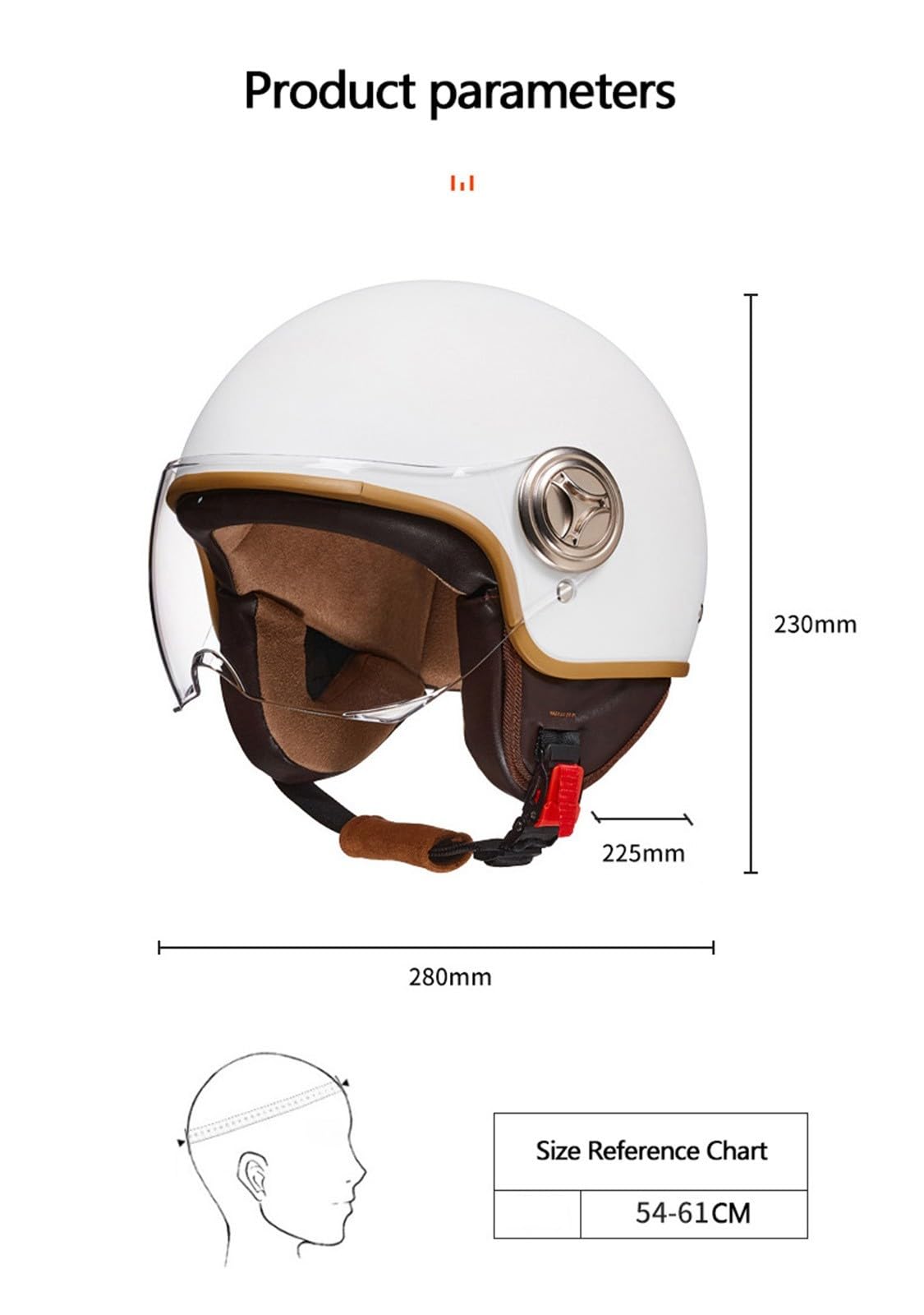 Casco Moto Retro,ECE Homologado Abierta Medio Jet Casco,Casco Scooter con Visera,Ciclomotor Casco para Hombres y Mujeres Adultos