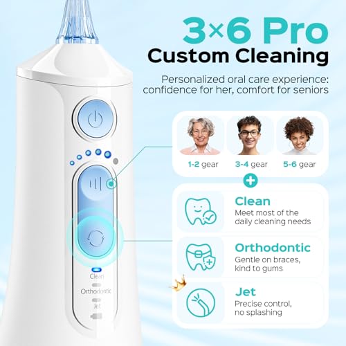 Image of Portable Water Flosser for Teeth C51 Arctic White & Blue