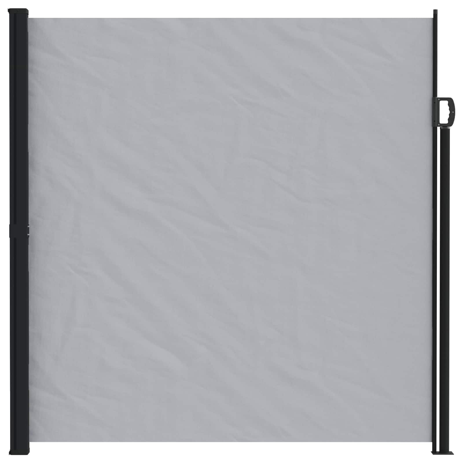 vidaXL Retractable Side Awning Grey 300 x 200 cm Polyester, Modern Rectangular Retractable Awning, Privacy Screen, Garden Partition, Wind Protection for Shade — image 1
