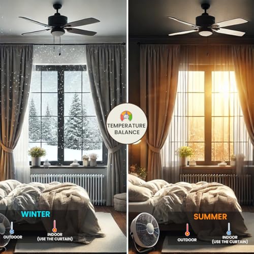 Image of LINENWALAS 100% Blackout Curtains for Window (7.5 Feet) - Set of 2 Panels, Linen Texture Complete Light Block Heavy Panels, Thermal Insulated & Noise Reducing Room Darkening Curtains (Light Grey)
