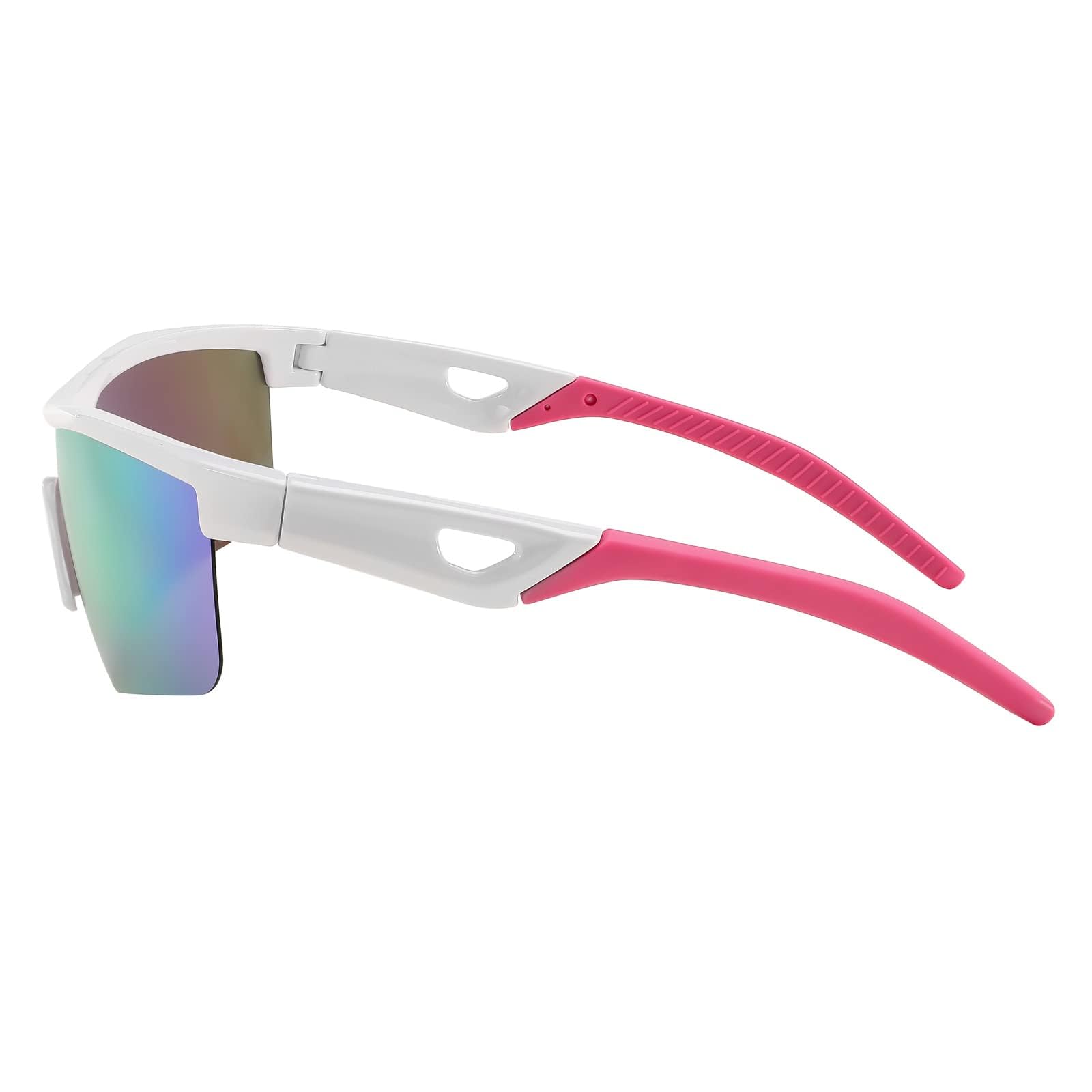 FEISEDY Sport Polarisées Lunettes de Soleil pour Enfants Protection UV400 Ultra Léger Flexible TR90 Cadre pour les Enfants Garçons et Filles de 7-12 ans B2454