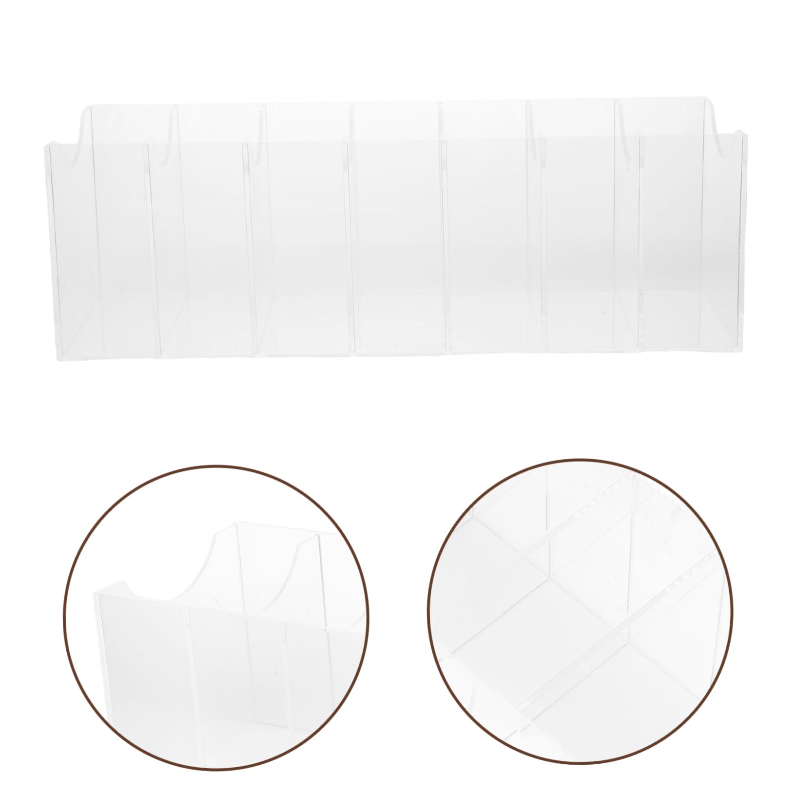 Cabilock 7gitter Transparenter Gürtel-Organizer Mit Fächern Aus Organizer Für Herren Aufbewahrungsbox Für Gürtel Displayhalter Für Schrank Für Krawatten Und Gürtelschnallen