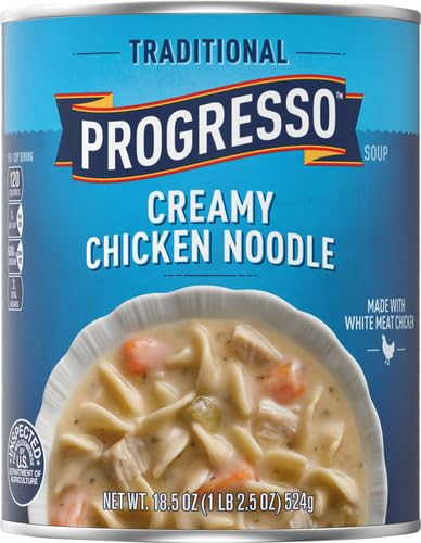 Image of Progresso Traditional, Creamy Chicken Noodle Canned Soup, 18.5 oz. (Pack of 6)