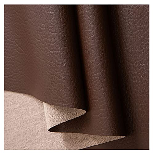 Simili cuir stretch marron rouge au mètre 1,4x3m pour customisation de chaises