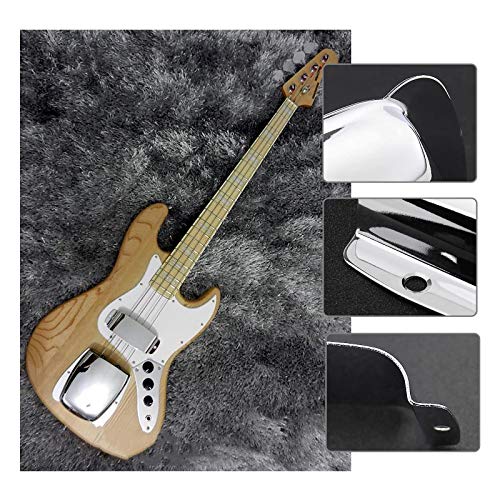 Zilveren Gitaar Bridge & Pickup Plaat Beschermhoes Set met Schroeffittingen Fit voor PB Bass Verchroomd - Image 4