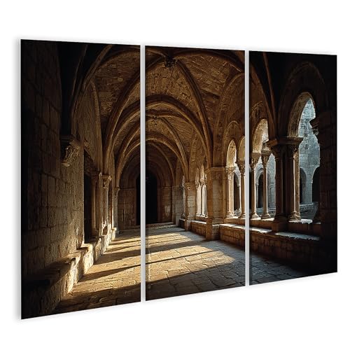 Tableau sur toile d'un cloître bombé pour créer un intérieur serein