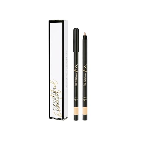 KISSIO Lápiz corrector, corrector debajo de los ojos, cubre el acné y las pecas, abrillantador, corrector impermeable de larga duración (04#MILKTEA)