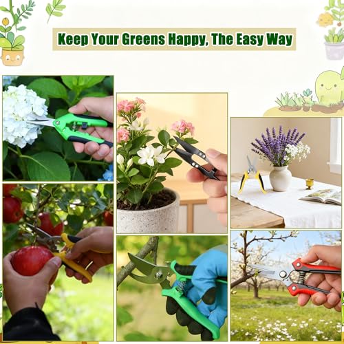 Set de 5 Tijeras de Poda para Jardín con Guantes y Bolsa miniatura 4