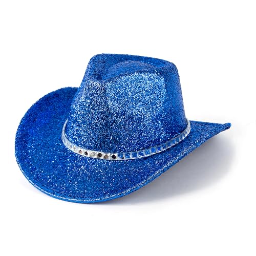 Image of Women Cowboy Hat Western Style Glitter Party Costume Hat