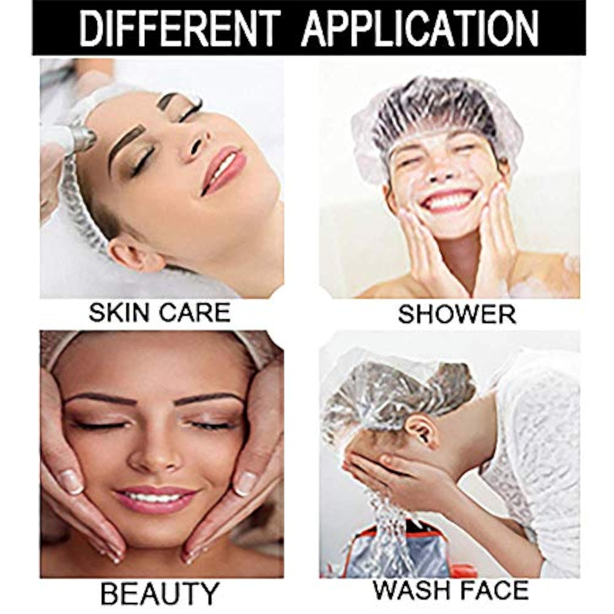 Reusable Waterproof Shower Cap Pack of 100 for Men & Women