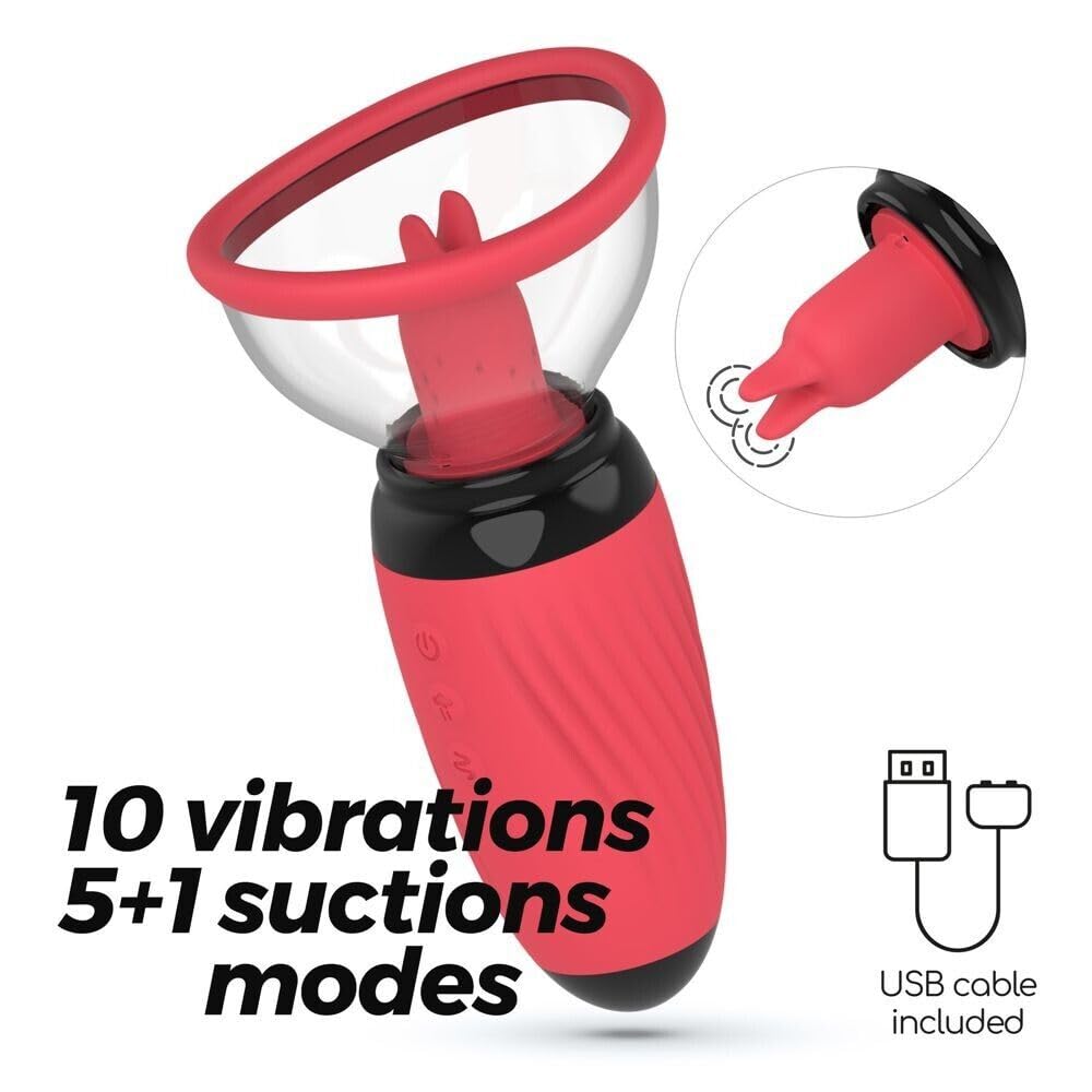Vibratore stimolatore intimo femminile pompa per vagina clitoride capezzoli ricaricabile USB
