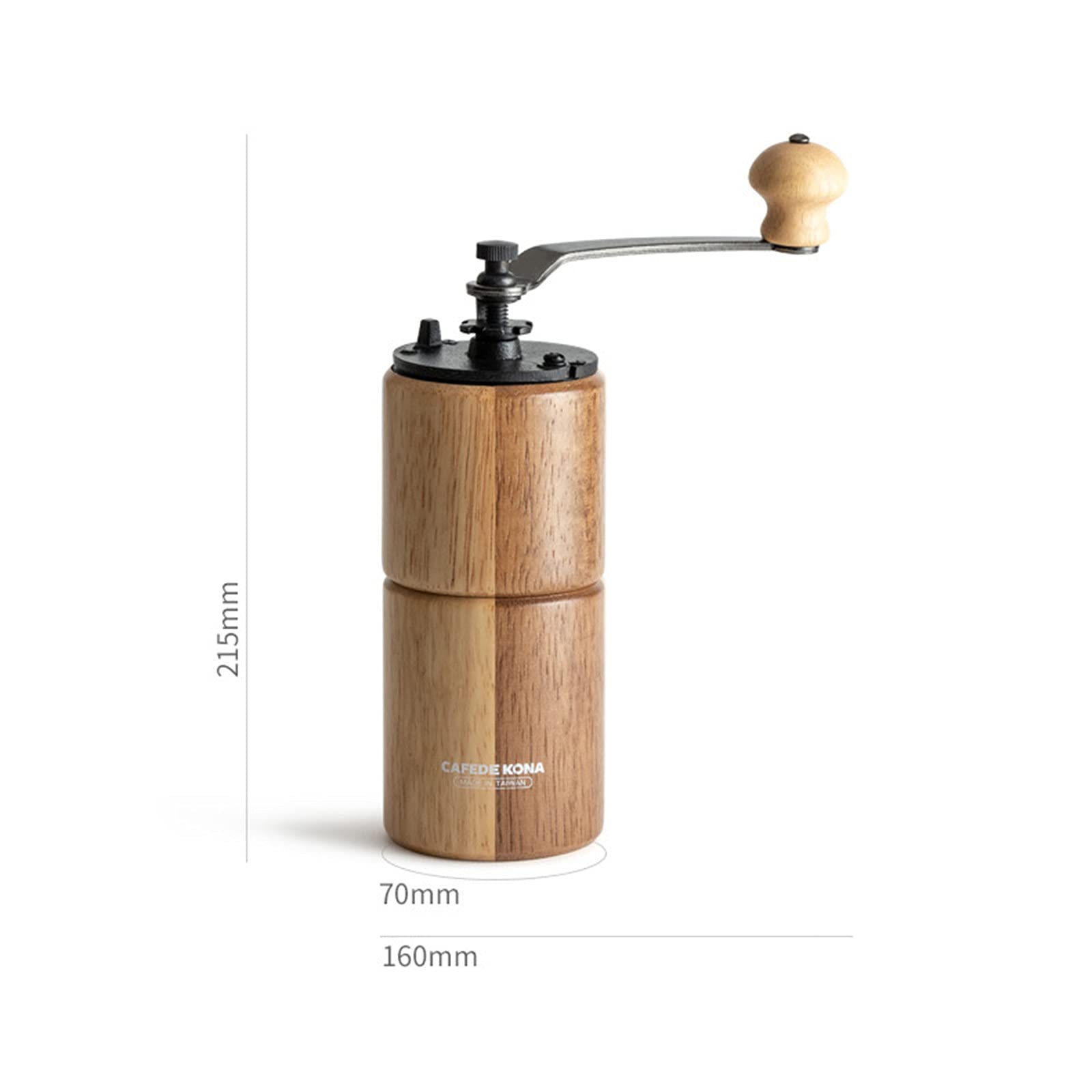 Molinillo de café en grano manual, mini molinillo de café manual, molinillo de mano, molinillo de mano portátil, molinillo de café en grano, molinillo de café, capacidad 25G,Brown