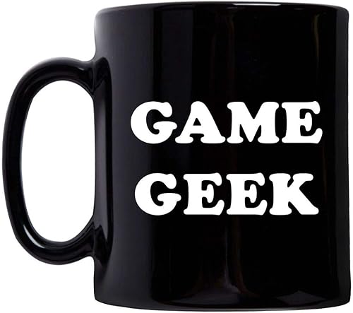Game Geek Mug Coffee Tea Cup Black Ceramic 11oz - Funny Gifts for Game Developer Designer Video Gaming Design Dev Team Development Cute Gag Idea