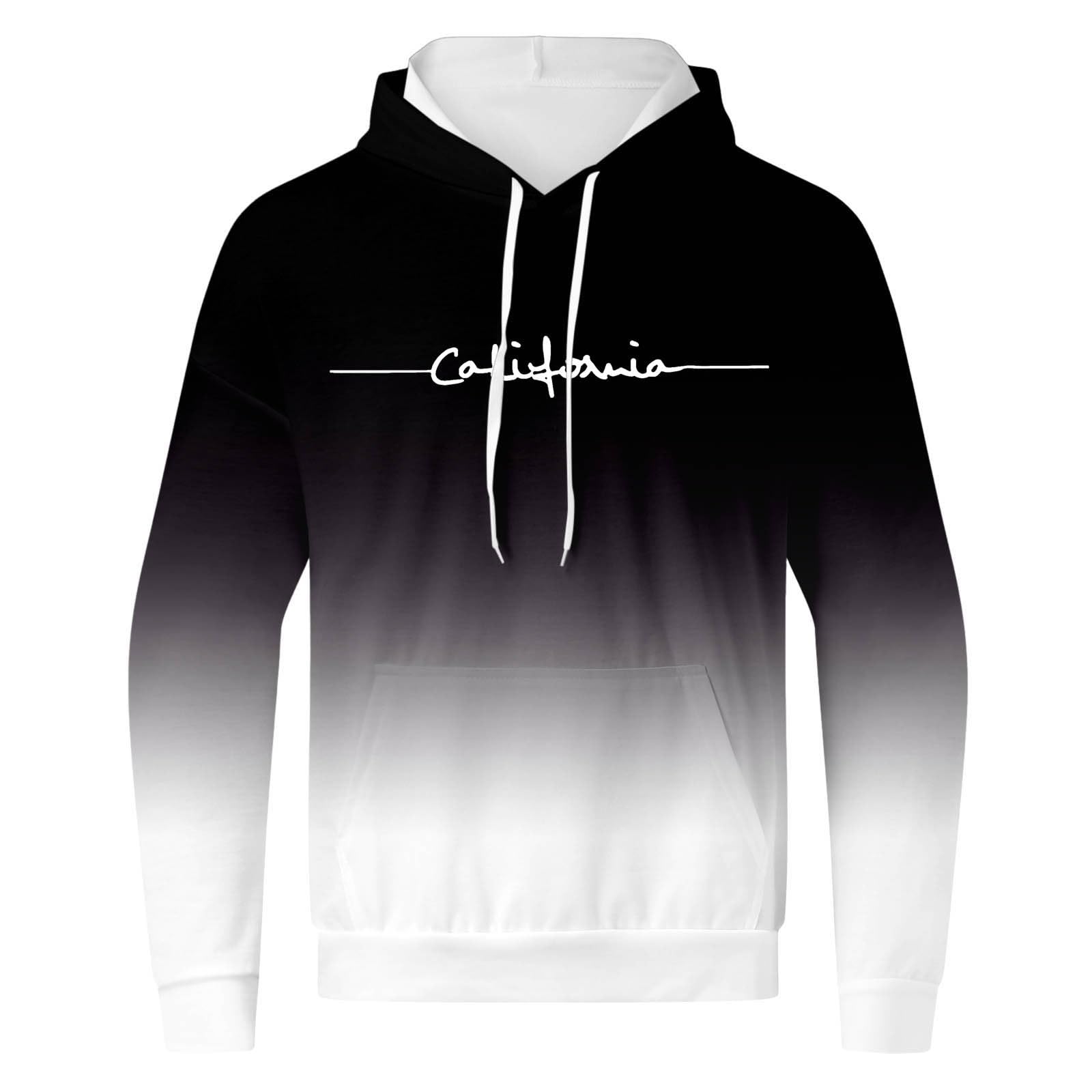 Generisch Chándal holgado para hombre, conjunto de chándal con bolsillos, traje de casa, traje de manga larga, traje deportivo, sudadera con capucha y pantalones de chándal