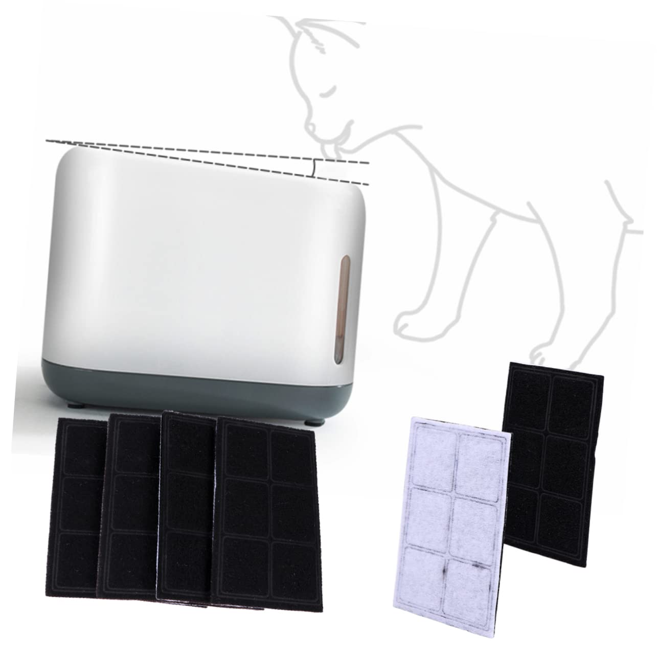 Happyyami 16stücke Aktivkohlefilter Für Pet Water Dispenser Universelle Filter Für Haustierbrunnen Mit Sorgt Für Frisches Wasser Und Optimale Hydratation