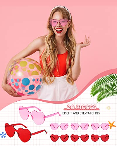 Frienda 20 Paia Occhiali da Sole a Cuore