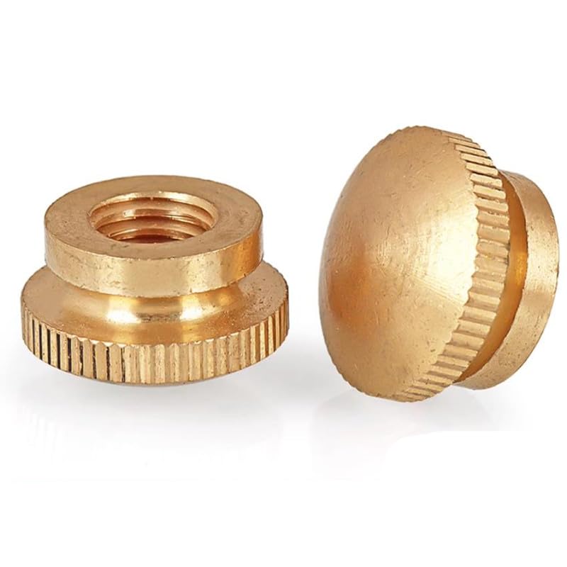 M3 M4 M5 M6 M8 M10 Blind Brass Step Thumb Nut Knurled Hand Tighten Nut(M5 5pcs)
