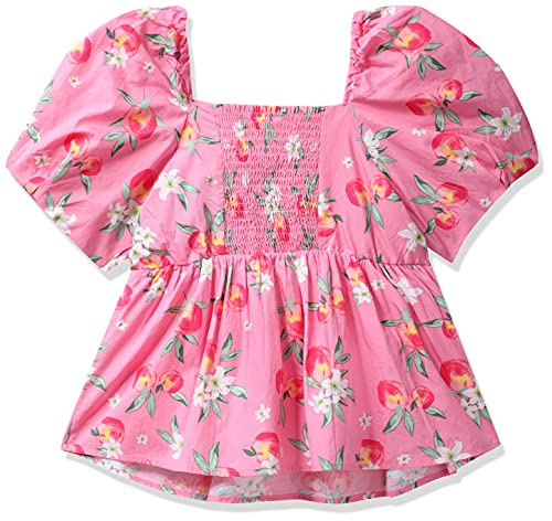 Image of Max Girls Floral Printed Puffed Sleeves Top