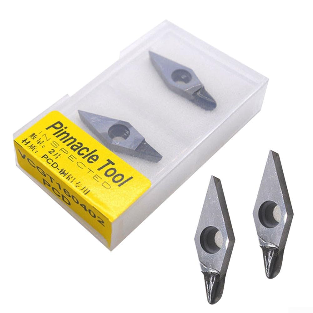 Precision VCGT160402 PCD-Einsätze für CNC-Kupfer, polykristallines Drehen, 2-teiliges Set
