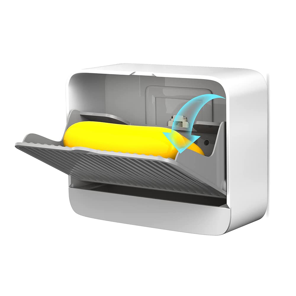 Soap Dish with Drainage Box, Premium Eco-Friendly Plastic Soap Holder, Soap Saver for Shower, Easy Cleaning, Dry, Extend Soap Life, No Drilling Soap Box is Simple, Beautiful and Practical