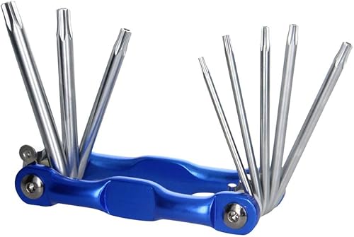 Miniatura 9 de Aicosineg Llaves hexagonales, juego de llaves hexagonales, 8 en 1 plegable com, llave para herramienta de reparación