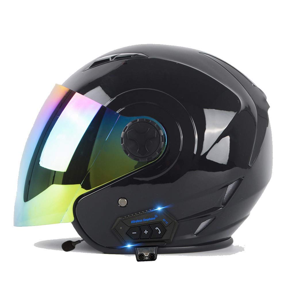 Buy Bluetooth Open Face Motorbike Scooter Jet Helmet, with Visor