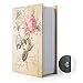 Diversion Book Safe Storage Box, Dictionary Secret Safe Can with Security Combination Lock/Key, Diversion Book Hidden Safe (Rose Style, M,Key)