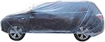 Etopars Clear Plastic Disposable Universal Elastic Band Car Covers Rain Dust Garage Cover Waterproof Temporary Auto 12ft X 22ft