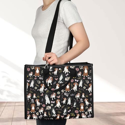 Bolso tipo tote para mujer con diseño de Cavalier King Charles Spaniel, ideal como regalo miniatura 3